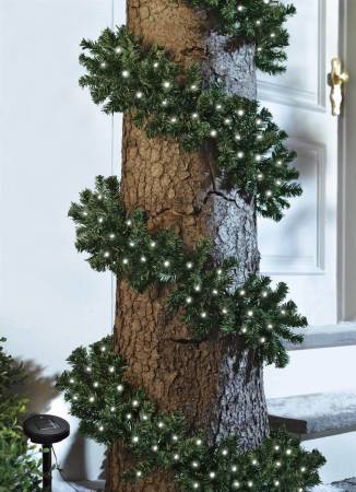 Weihnachtsgirlande 5m mit Beleuchtung mit 80 LED - Indoor-outdoor