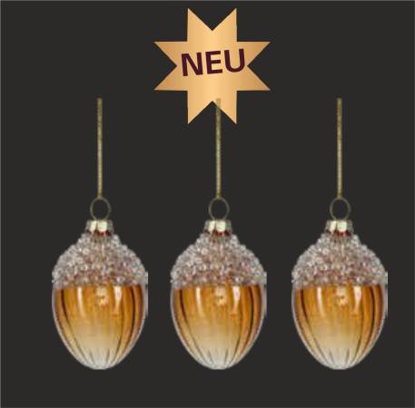 baumbehang glas Glas-Anhänger „Drei Haselnüsse für Aschenbrödel®“