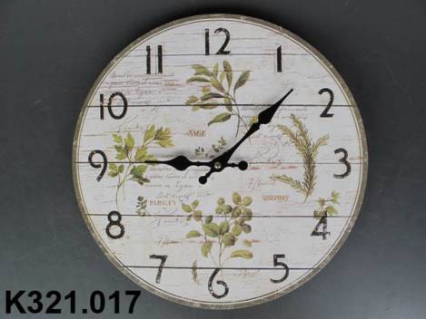 kuechenuhr mit kraeuter