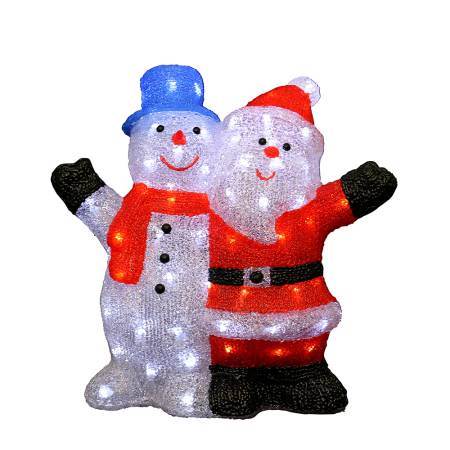 led acryl schneemann-weihnachtsmann