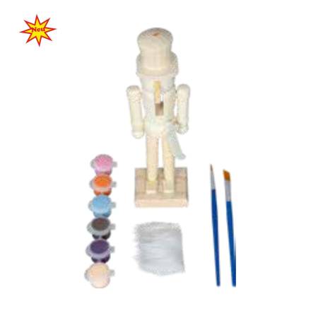 Bastelset Nussknacker – inkl. Farben & Pinsel für kreatives Weihnachtsbasteln DIY