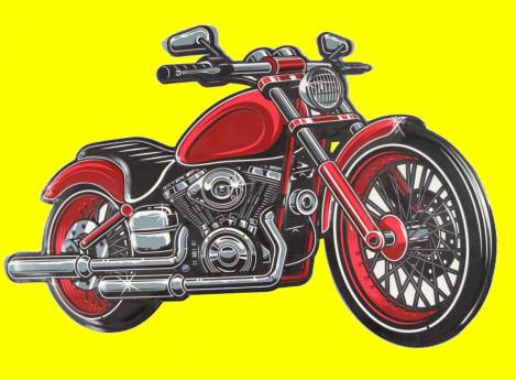 XXL Blechschild Wandschild - Retro Motorrad Chopper metallschild
