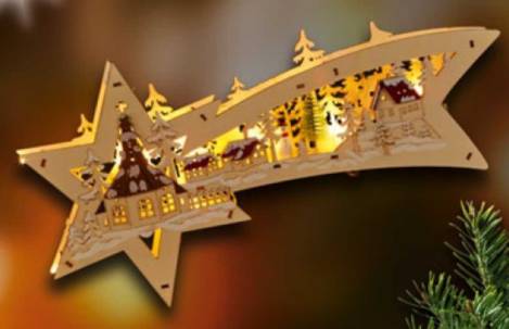 fensterbild led beleuchtet sternenschweif seiffener kirche mitschneemannfigur