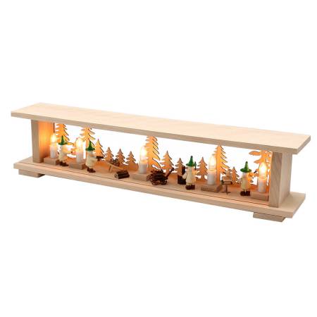 Holz Schwibbogenbank mit Waldwichtel