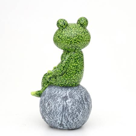 frosch von hinten keramik gartendeko figur