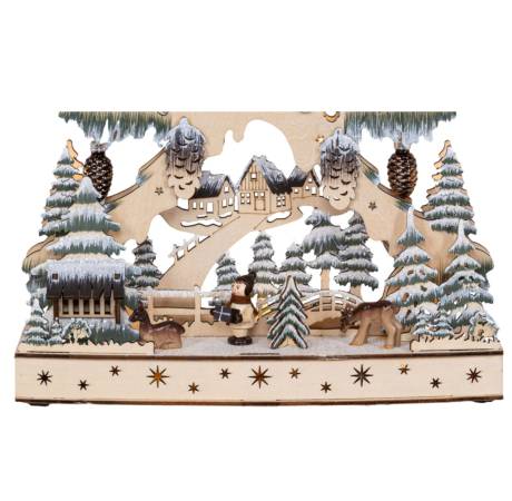 LED-Lichterspitze Baum mit Glas-Tannenzapfen – Winterzauber Raureif Tanne Timer