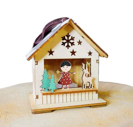 LED-Weihnachtshäuschen – leuchtende Mini-Laternen zum Stellen oder Hängen