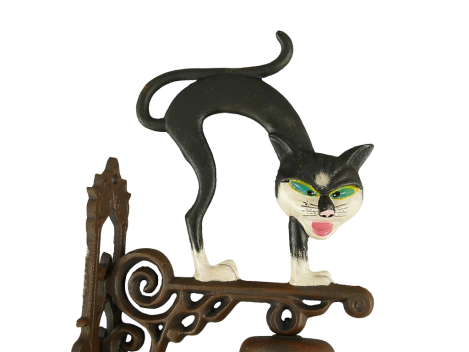 Retro-Gussglocke Motiv Katze Krummbuckel
