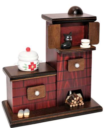 holz räucherofen mit katze kochtopf