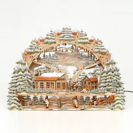 schwibbogen bank led 3 d lichterbogen wintersport
