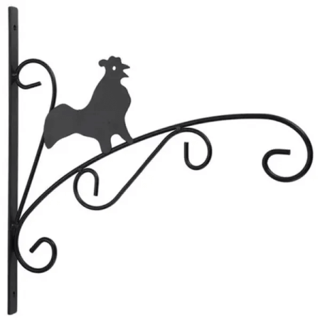 Pflanzhänger „Hahn & Eichhörnchen“ – Blumenampel Wandhalter aus Metall