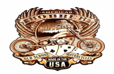 XL Bechschild mit Motorcycles Chopper Motiv