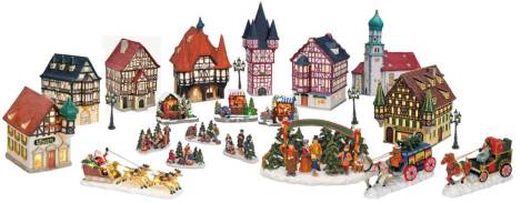 XXL Weihnachtsdekoration Lichterhäuser Stadt Handarbeit