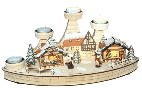 leuchter advent innen beleuchtete weihnachtsmarkt teelichhalter
