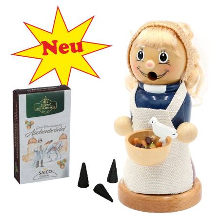 Maerchenfigur-Räuchermännchen "Aschenbrödel" – Holzkunst