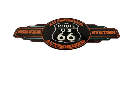 Wandschild, Blechschild Reklameschild historische Route 66