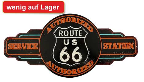 Wandschild Reklameschild historische Route 66