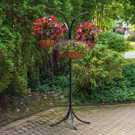 blumeampel haken wandhaken staender 4 fach