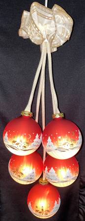 glaskugelschmuck bordeauxrot weiss
