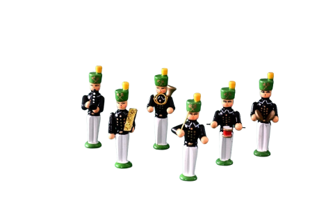 Holz Miniatur Musikkapelle Bergparade - Bergleute Erzgebirge Uniform
