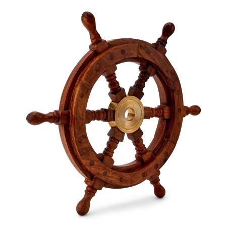 Steuerrad Holz – Maritime Wanddeko aus massivem Holz