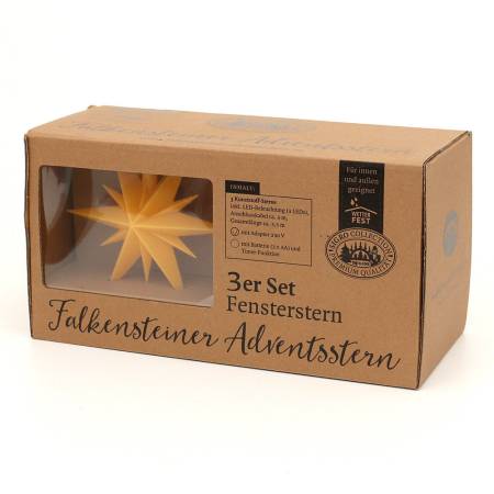 3er Set Plastik Weihnachtsstern 3  Farben Innen oder Aussen