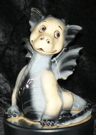 Räucherdrache aus Keramik - Handarbeit garu silber