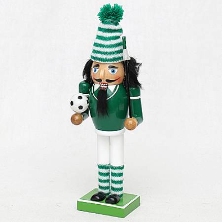 grün weiss nussknacker fussballer