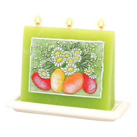 kerze ostern mit eiermotiv