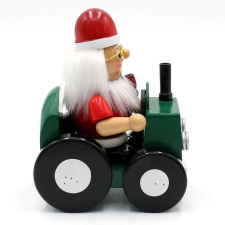 Holz Räuchermännchen weihnachtsmann Bauer im Traktor