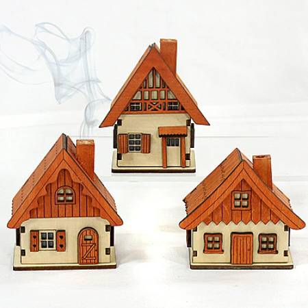 3 er set räucherhaus klien farbig rotes dach
