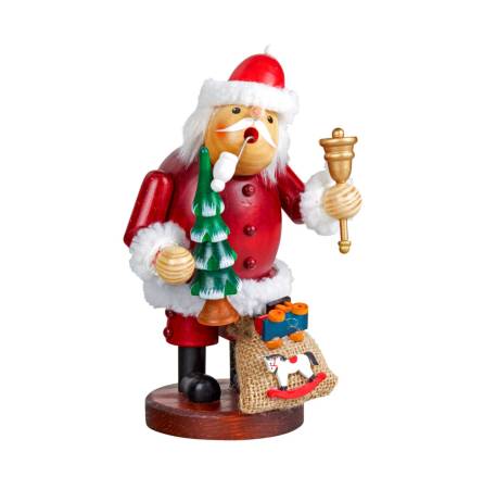 Großer Räuchermann Weihnachtsmann – Holzkunst 22 cm mit Geschenkesack
