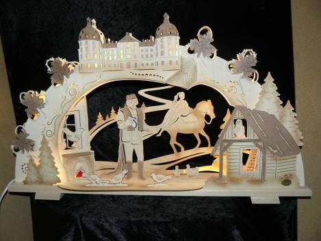schwibbogen-led-beleuchtet-Drei Haselnüsse für Aschenbrödel