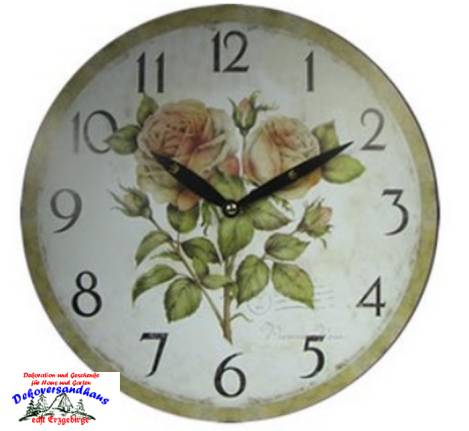 wanduhr landhaus rosen