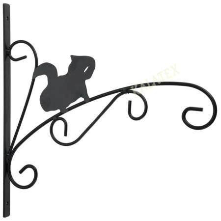 Pflanzhänger „Hahn & Eichhörnchen“ – Blumenampel Wandhalter aus Metall