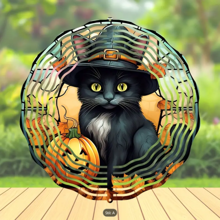 windspiel spinner katze