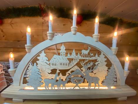 doppelschwibbogen xl holzkunst hische im wald