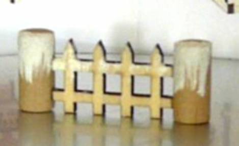 Miniatur Holz Zaun (Laserholz), natur 5 x 1 x 2 cm