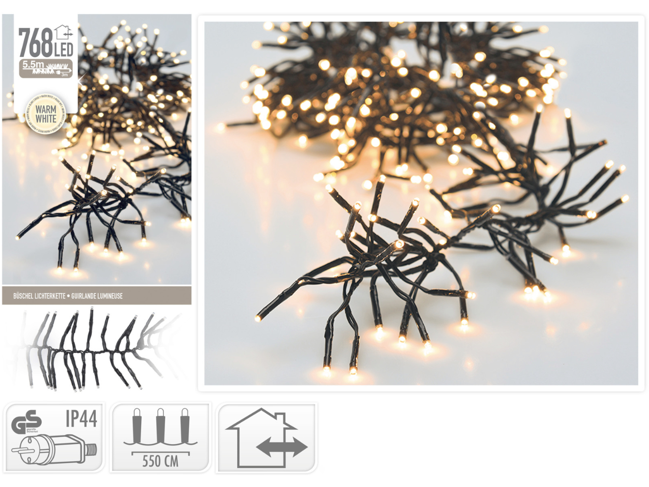 Outdoor LED Cluster Lichterkette 768 LED kaufen