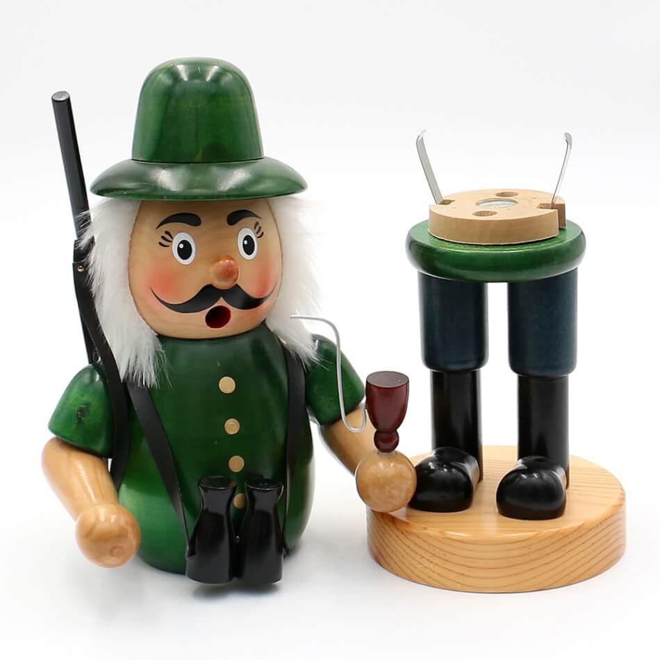 Räuchermann Erzgebirge – Richard Glässer 'Förster Mit Dackel', 19 Cm Hoch – Aus Nachwachsenden Rohstoffen