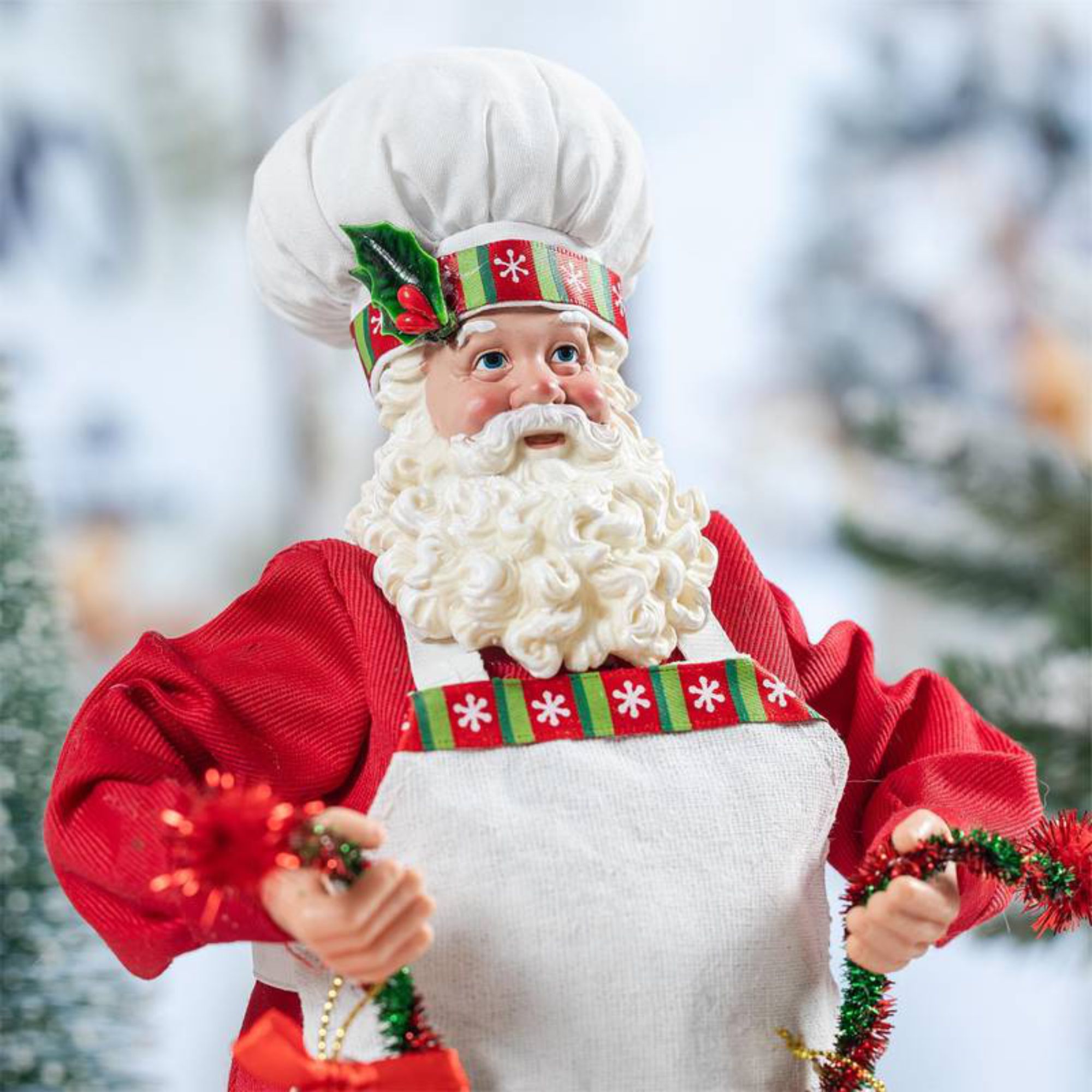 Weihnachtsmann-Koch-Figur