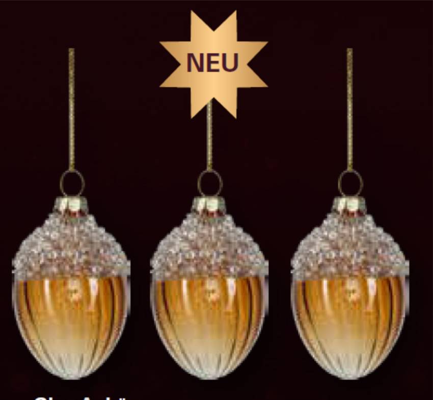 baumbehang glas Glas-Anhänger „Drei Haselnüsse für Aschenbrödel®“