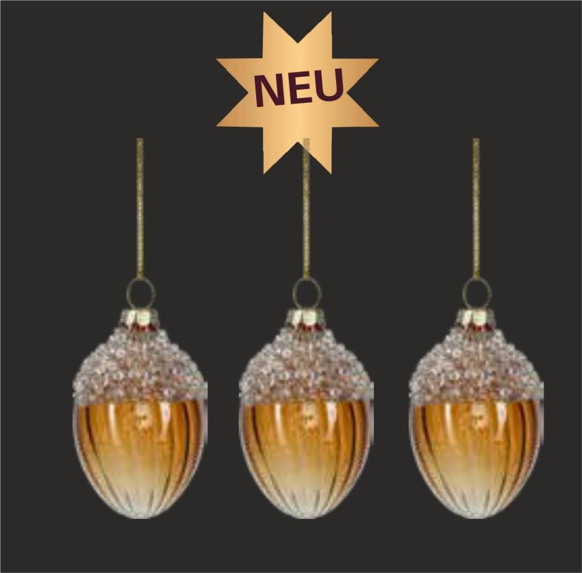baumbehang glas Glas-Anhänger „Drei Haselnüsse für Aschenbrödel®“