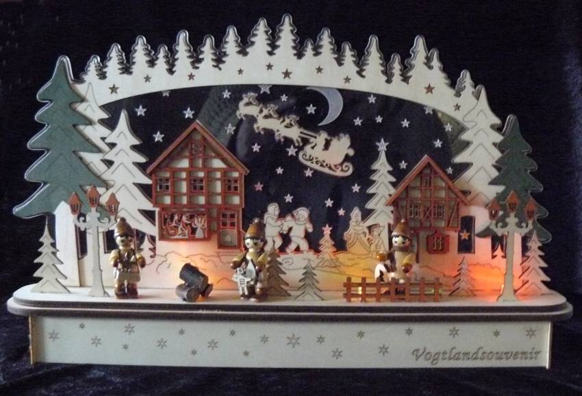 led acryl lichterbogen winterdorf winterkinder