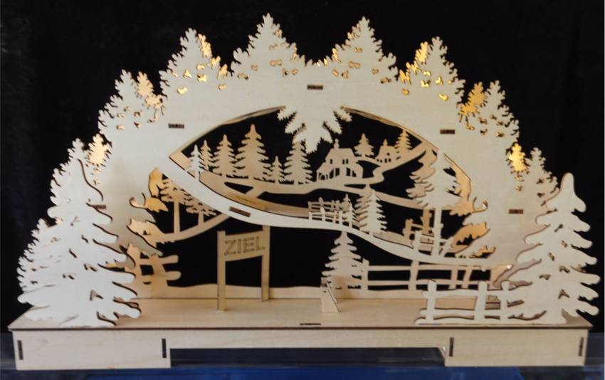 Weihnachtsbasteln LED-Lichterbogen Selbstbau-Bastelset DIY-Projekt