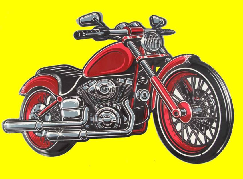 XXL Blechschild Wandschild - Retro Motorrad Chopper metallschild