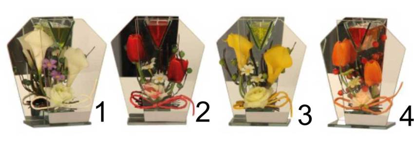 Wunderschöne Glasdeko Led mit Blumen muttertag valentinstag