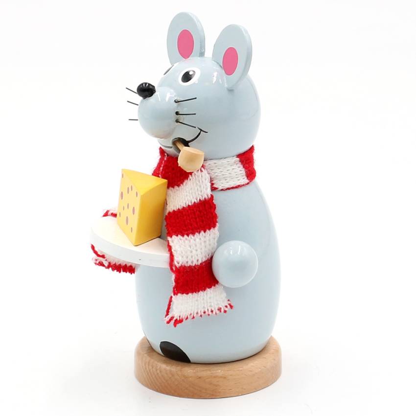 Räuchermännchen Maus mit Käse