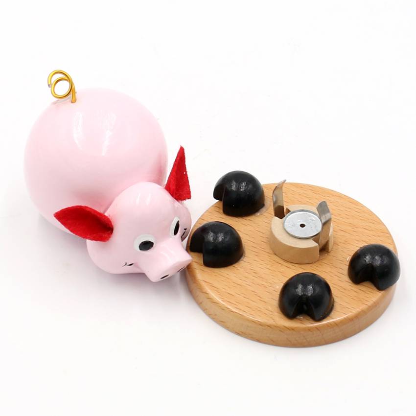 lustitges Räucherschwein Holz Räucherfigur