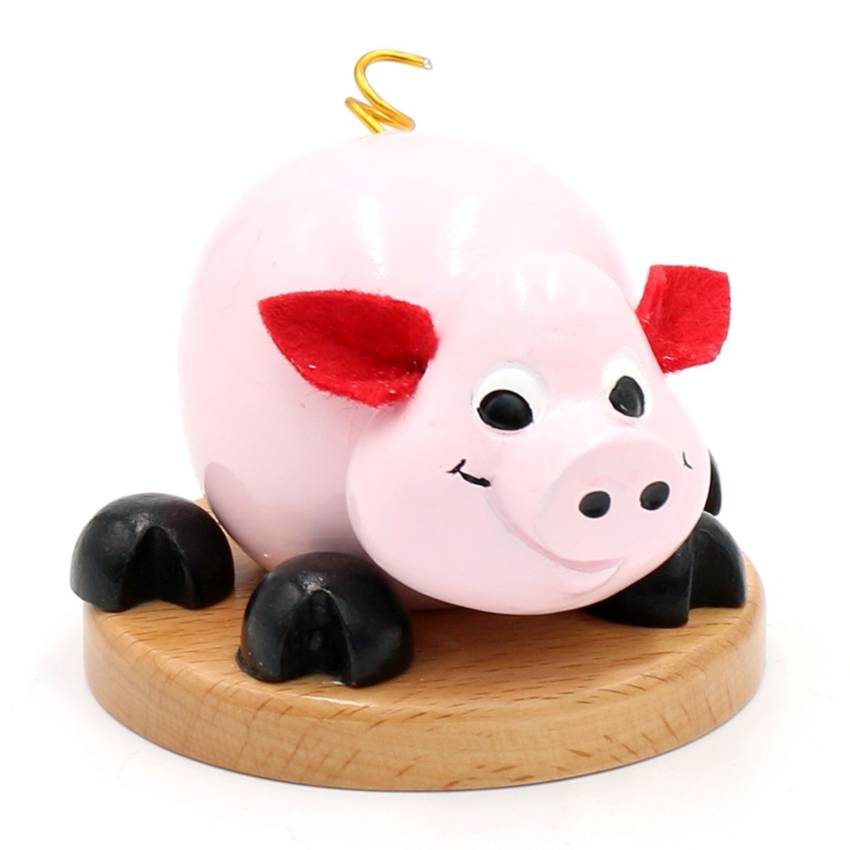 lustitges Räucherschwein Holz Räucherfigur